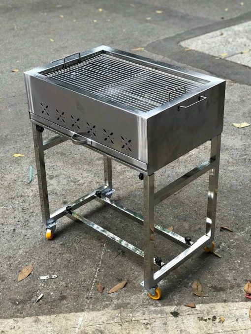 Bếp nướng than BBQ ngoài trời 40x60x75